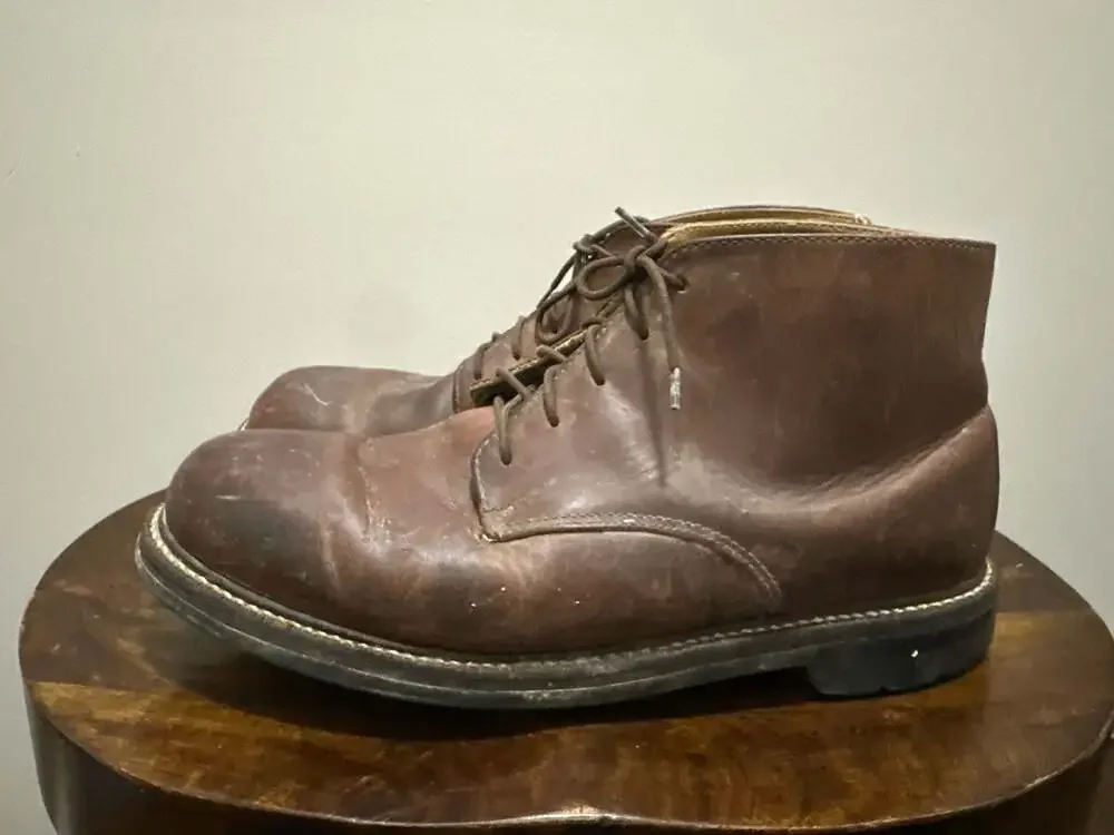 Vtg L.L.Bean Leather Chukka Boots with Vibram Soles